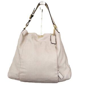 Euc Coach Madison Isabelle Off-White Leather Shoulder Bag/Handbag Purse